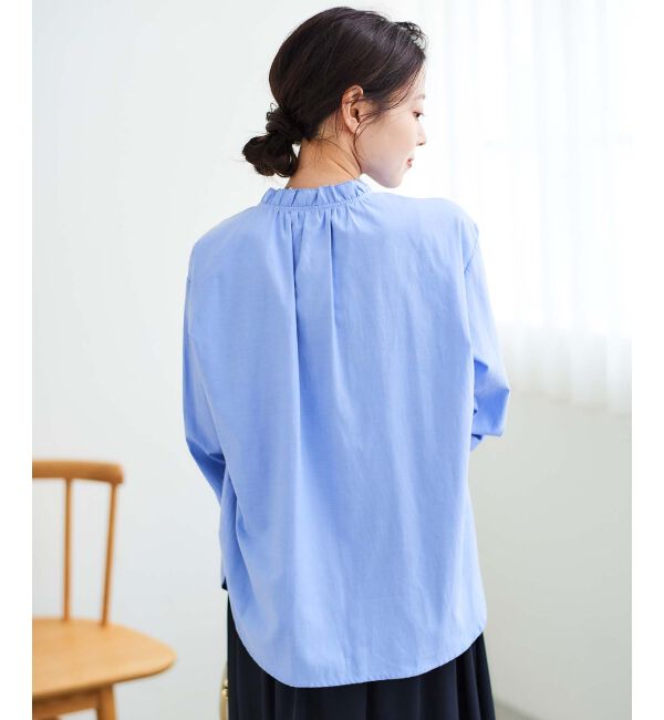  「フリルカラーギャザーブラウス」|シャツ・ブラウス|