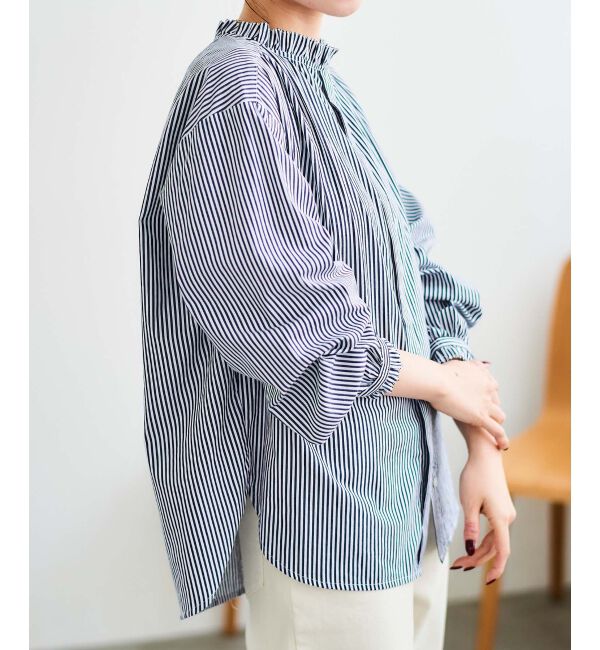  「フリルカラーギャザーブラウス」|シャツ・ブラウス|