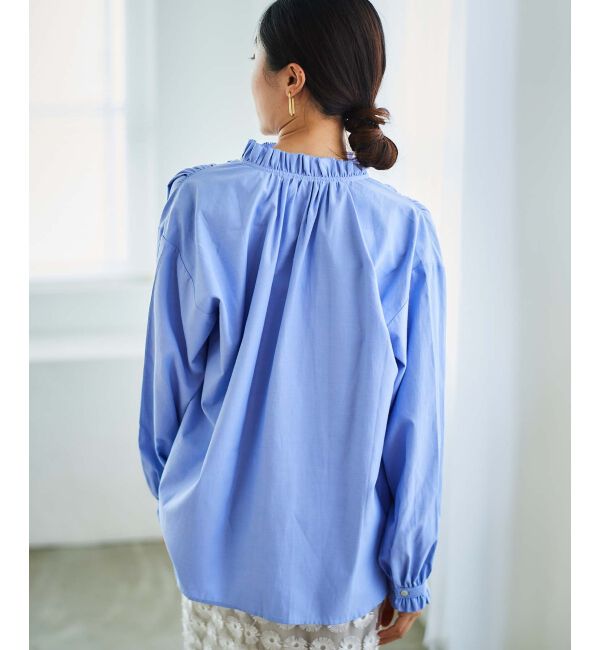  「フリルカラーギャザーブラウス」|シャツ・ブラウス|