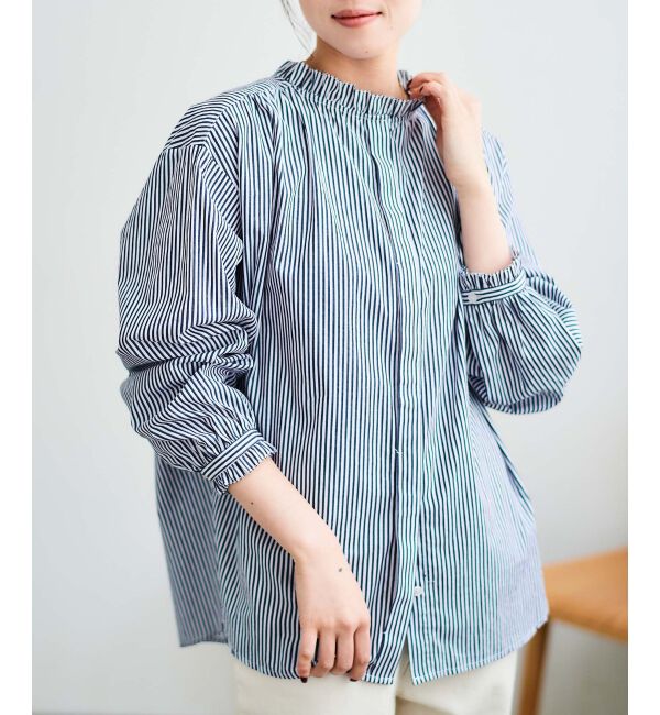  「フリルカラーギャザーブラウス」|シャツ・ブラウス|