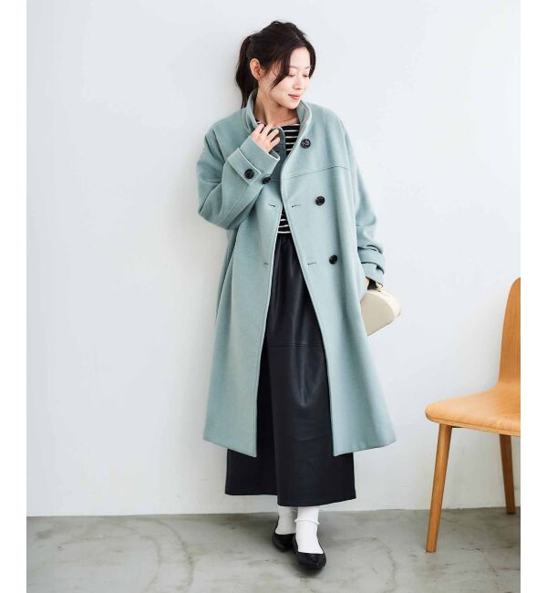 le.coeur blanc「ギャザーコクーン合皮スカート」|スカート|