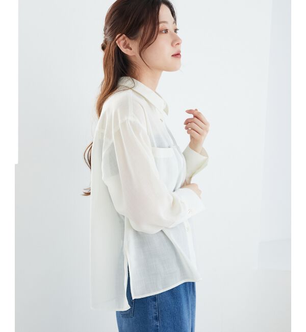 le.coeur blanc「《手洗い可能》ダブルポケットシアーシャツ」|シャツ・ブラウス|