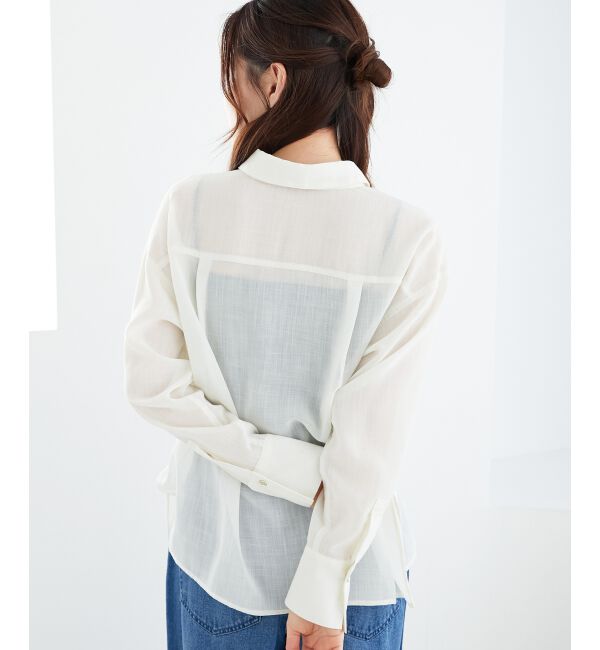 le.coeur blanc「《手洗い可能》ダブルポケットシアーシャツ」|シャツ・ブラウス|