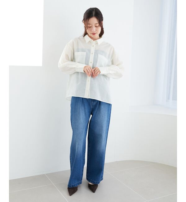 le.coeur blanc「《手洗い可能》ダブルポケットシアーシャツ」|シャツ・ブラウス|