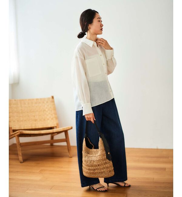 le.coeur blanc「《手洗い可能》ダブルポケットシアーシャツ」|シャツ・ブラウス|