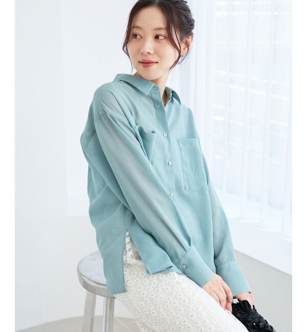 le.coeur blanc「《手洗い可能》ダブルポケットシアーシャツ」|シャツ・ブラウス|