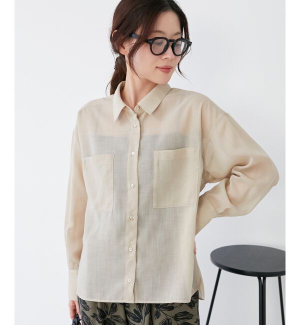 le.coeur blanc「《手洗い可能》ダブルポケットシアーシャツ」|シャツ・ブラウス|