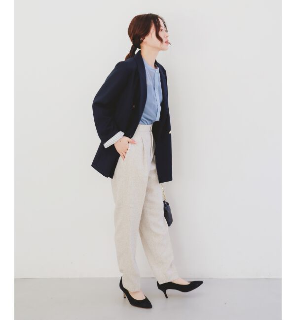 le.coeur blanc「《手洗い可能》ブライトシアーローンフリルスリーブブラウス」|シャツ・ブラウス|