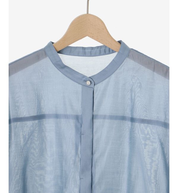 le.coeur blanc「《手洗い可能》ブライトシアーローンフリルスリーブブラウス」|シャツ・ブラウス|