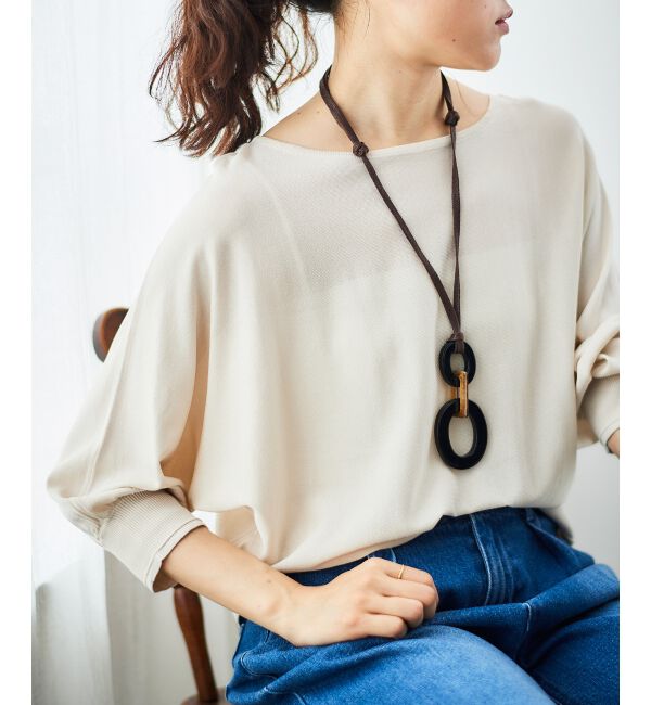  「《手洗い可能》ハイゲージドルマンプルオーバー」|ニット・セーター|