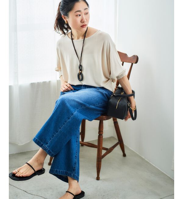  「《手洗い可能》ハイゲージドルマンプルオーバー」|ニット・セーター|