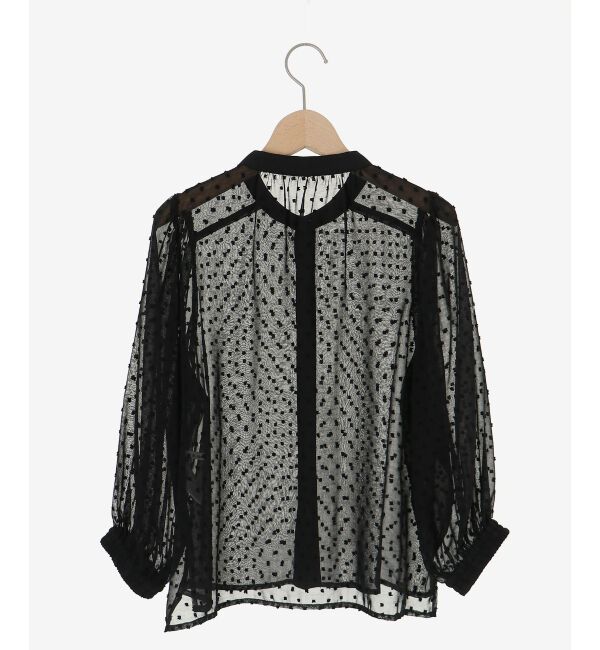  「ドットシアーギャザーブラウス」|シャツ・ブラウス|