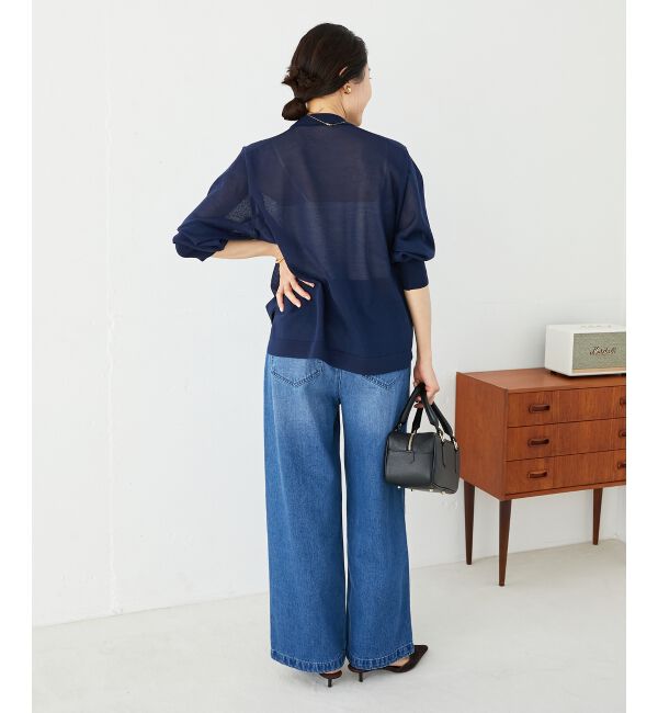 le.coeur blanc「シアー刺繍ロゴニットプルオーバー」|ニット・セーター|