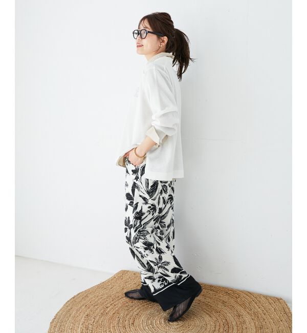 le.coeur blanc「シアー刺繍ロゴニットプルオーバー」|ニット・セーター|