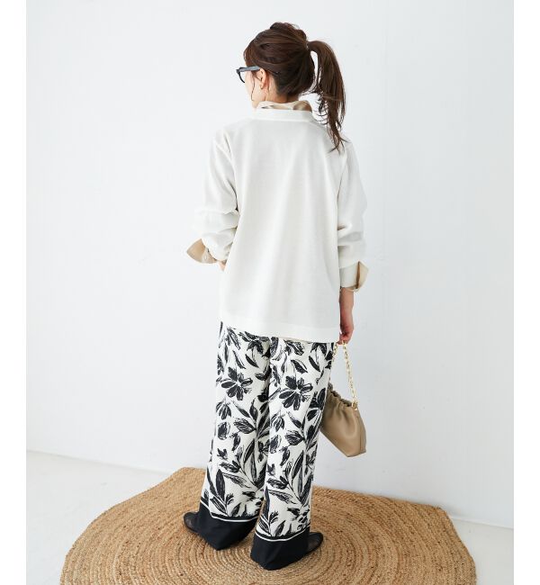 le.coeur blanc「シアー刺繍ロゴニットプルオーバー」|ニット・セーター|