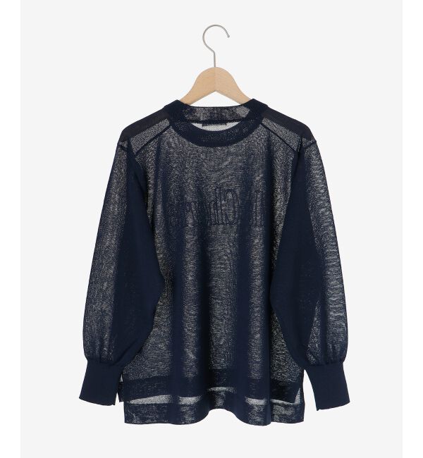 le.coeur blanc「シアー刺繍ロゴニットプルオーバー」|ニット・セーター|