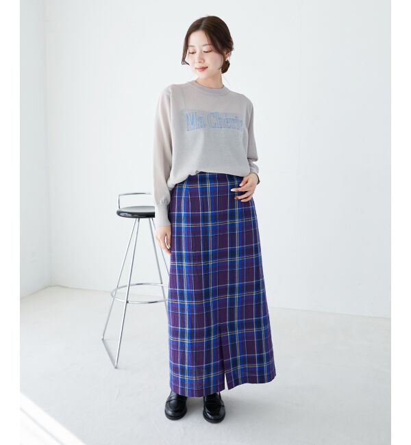 le.coeur blanc「シアー刺繍ロゴニットプルオーバー」|ニット・セーター|