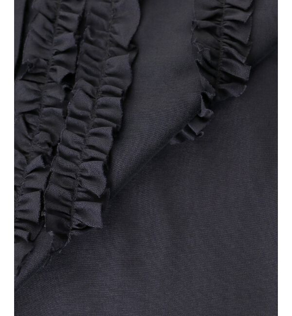  「《手洗い可能》シルキーローンフロントフリルフレンチブラウス」|シャツ・ブラウス|