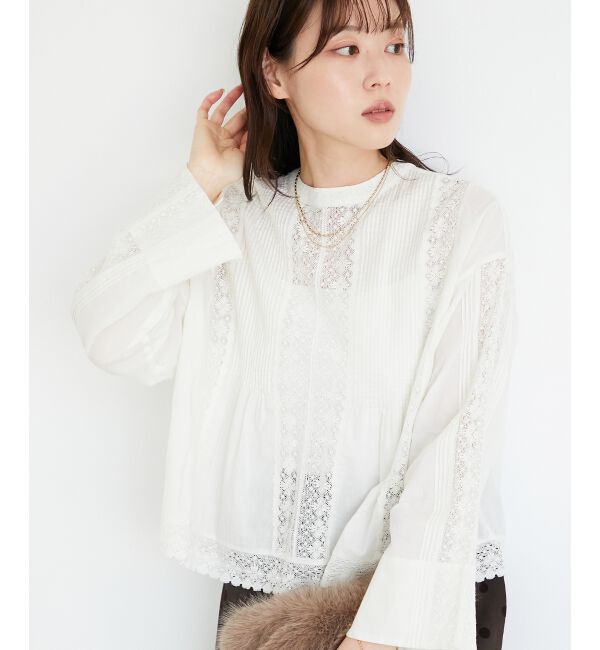  「《手洗い可能》Fanaka別注リバーレースブラウス」|シャツ・ブラウス|