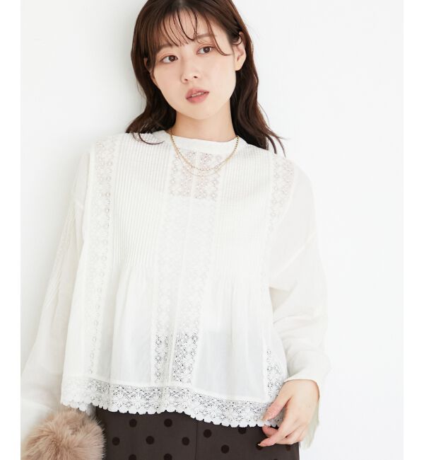  「《手洗い可能》Fanaka別注リバーレースブラウス」|シャツ・ブラウス|