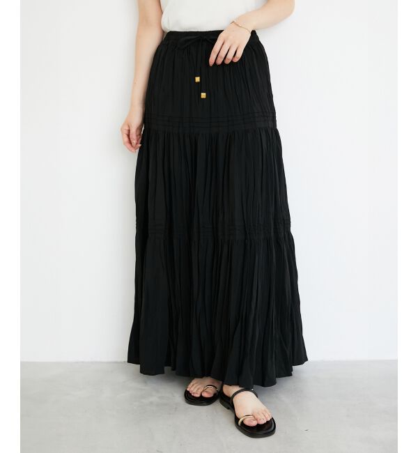  「《手洗い可能》エアータンブラーランダムプリーツスカート」|スカート|