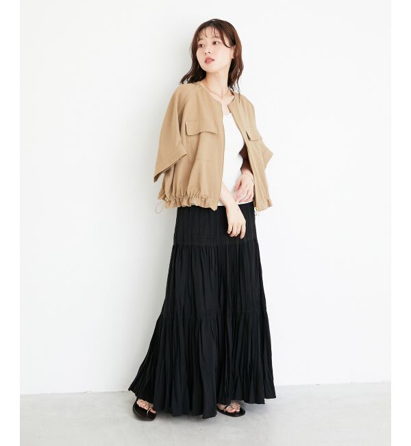  「《手洗い可能》エアータンブラーランダムプリーツスカート」|スカート|