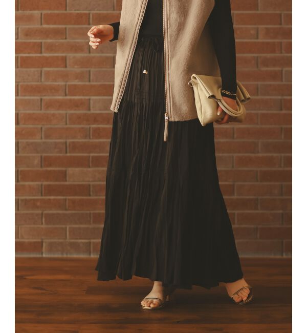  「《手洗い可能》エアータンブラーランダムプリーツスカート」|スカート|