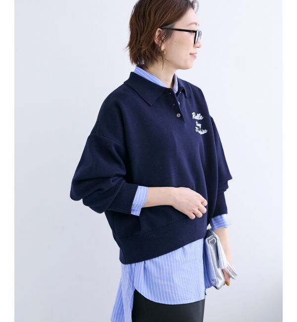  「《一部カラーWEB限定》フロッキーロゴニットポロ」|ニット・セーター|