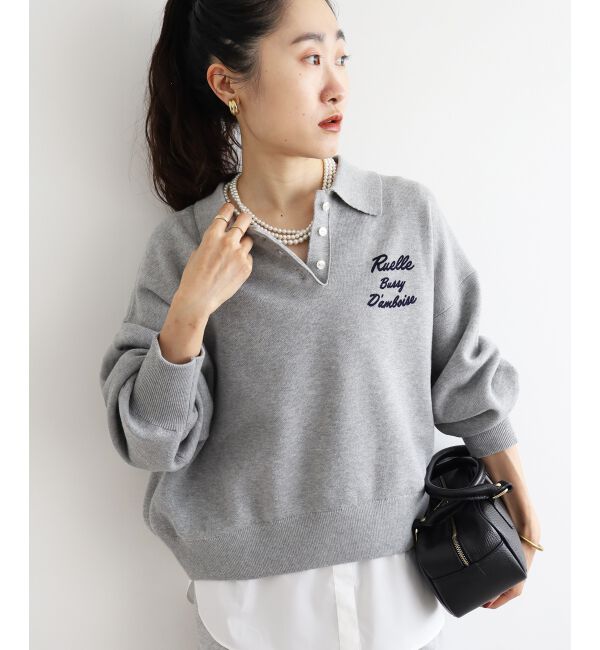  「《一部カラーWEB限定》フロッキーロゴニットポロ」|ニット・セーター|