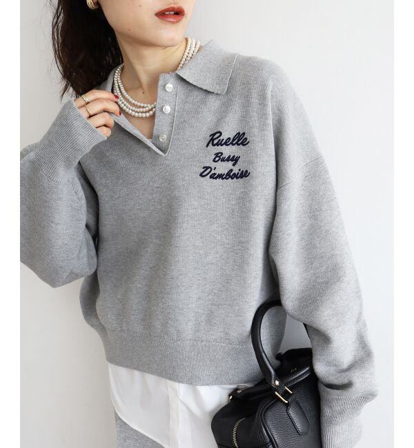  「《一部カラーWEB限定》フロッキーロゴニットポロ」|ニット・セーター|