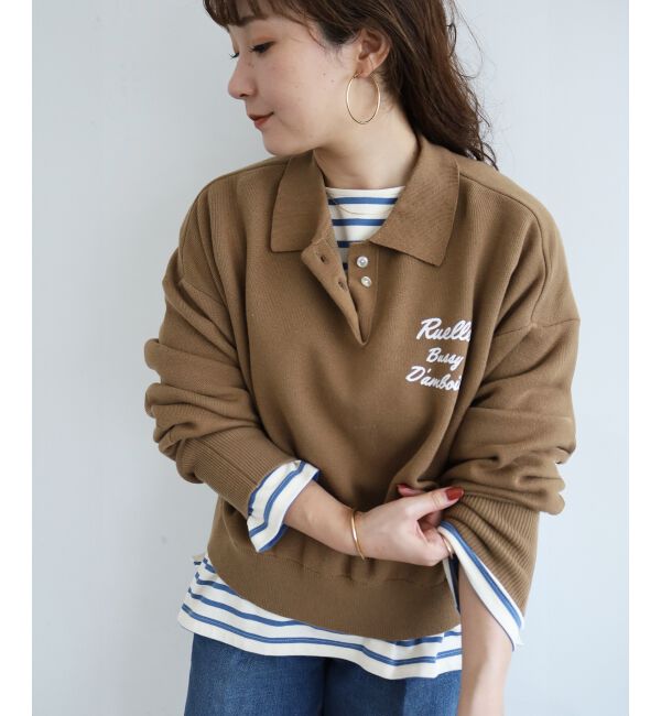  「《一部カラーWEB限定》フロッキーロゴニットポロ」|ニット・セーター|