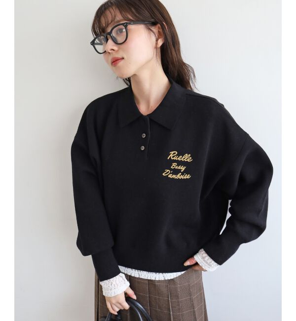  「《一部カラーWEB限定》フロッキーロゴニットポロ」|ニット・セーター|