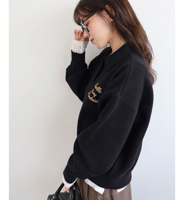  「《一部カラーWEB限定》フロッキーロゴニットポロ」|ニット・セーター|