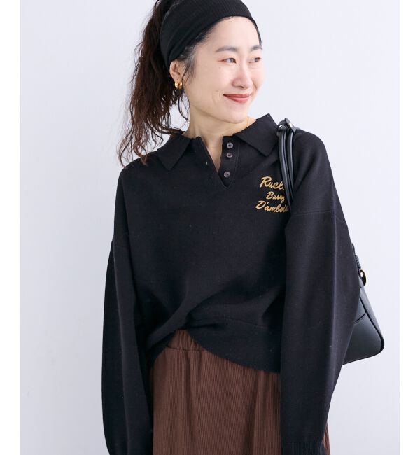 「《一部カラーWEB限定》フロッキーロゴニットポロ」|ニット・セーター|
