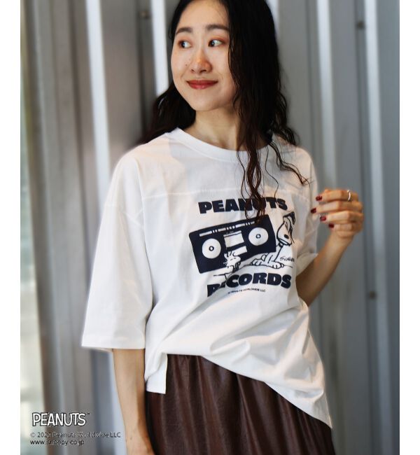  「【PEANUTS】フットボールTシャツ」|Tシャツ・カットソー|