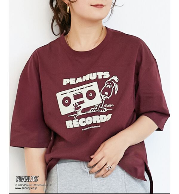  「【PEANUTS】フットボールTシャツ」|Tシャツ・カットソー|