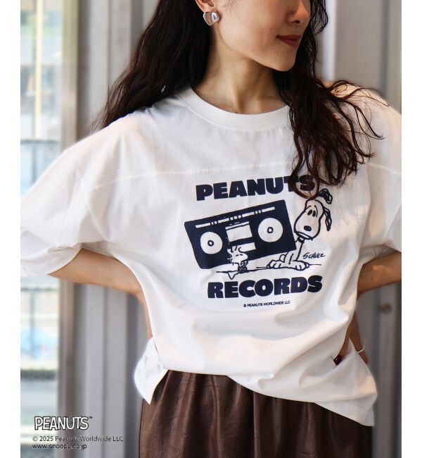  「【PEANUTS】フットボールTシャツ」|Tシャツ・カットソー|
