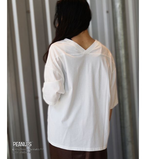  「【PEANUTS】フットボールTシャツ」|Tシャツ・カットソー|
