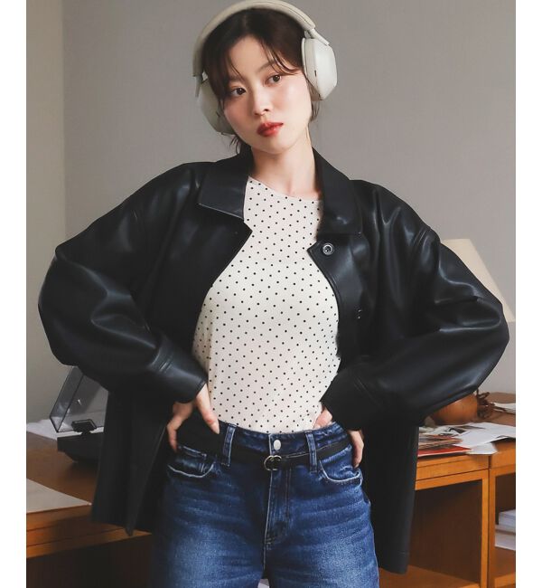  「シアーラメフロッキードットプルオーバー」|Tシャツ・カットソー|オフ／柄