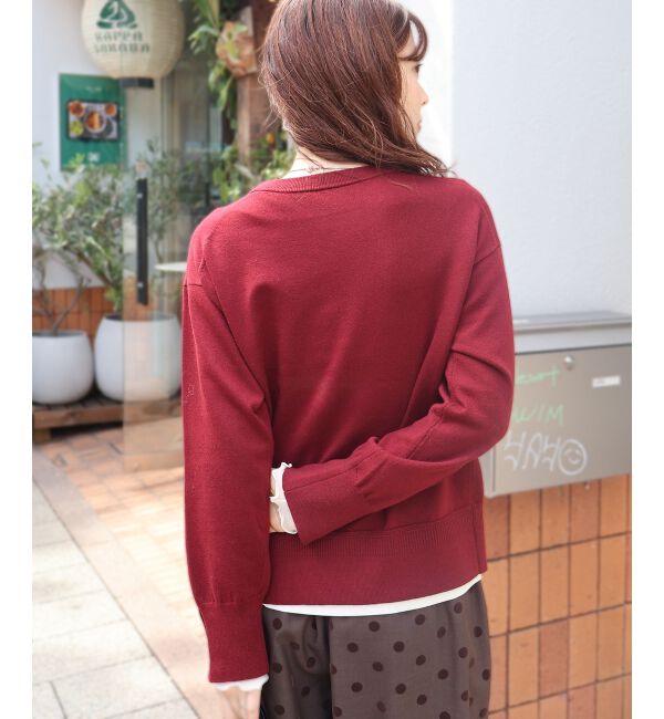  「スリーブボタンクループルオーバー」|ニット・セーター|