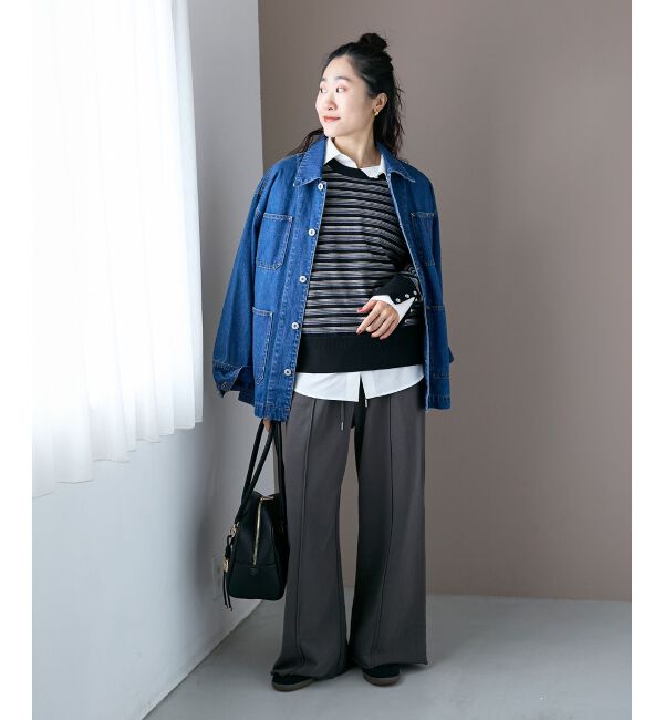  「スリーブボタンクループルオーバー」|ニット・セーター|