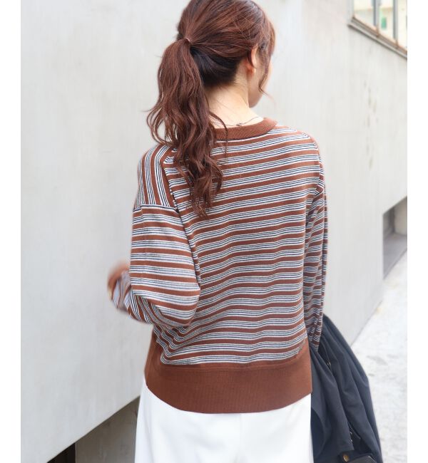  「スリーブボタンクループルオーバー」|ニット・セーター|