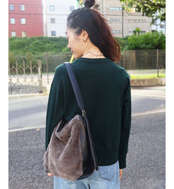  「スリーブボタンクループルオーバー」|ニット・セーター|