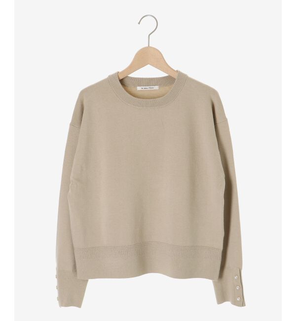  「スリーブボタンクループルオーバー」|ニット・セーター|