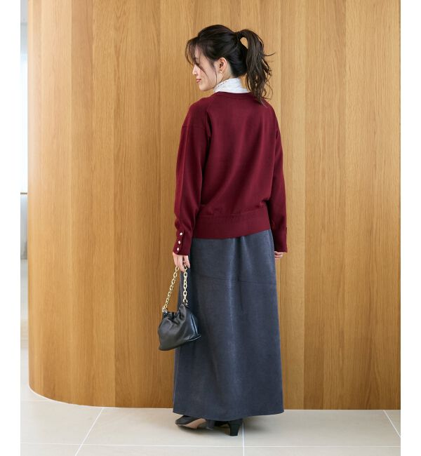  「スリーブボタンクループルオーバー」|ニット・セーター|