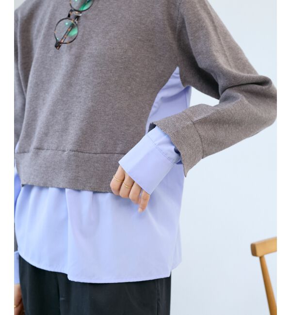  「ブロードドッキングニットプル」|ニット・セーター|