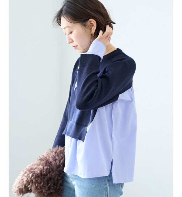  「ブロードドッキングニットプル」|ニット・セーター|