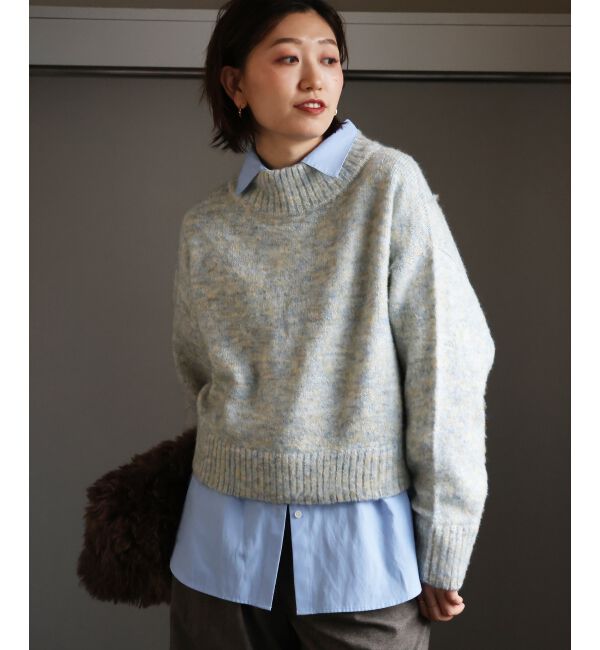  「ミックスカラーハイネックニット」|ニット・セーター|