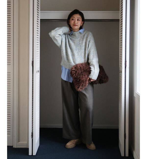  「ミックスカラーハイネックニット」|ニット・セーター|