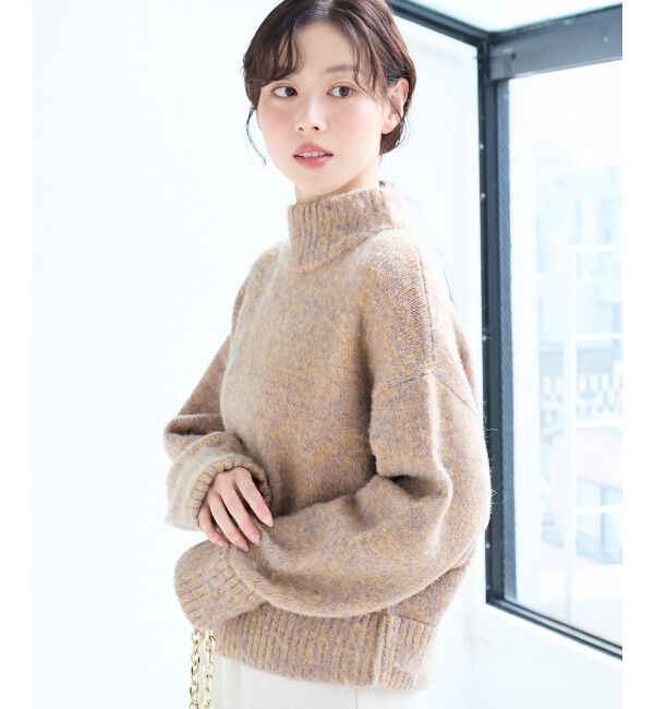  「ミックスカラーハイネックニット」|ニット・セーター|